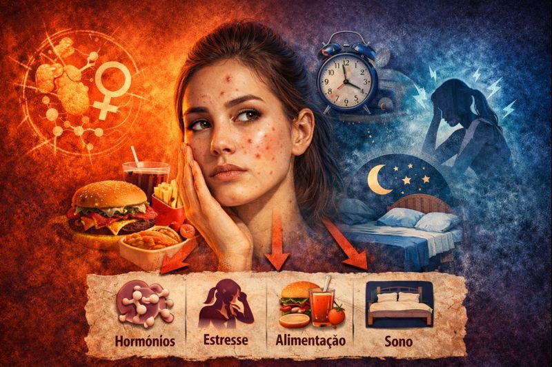 Por Que a Acne Piora? Hormônios, Alimentação, Estresse e Outros Gatilhos